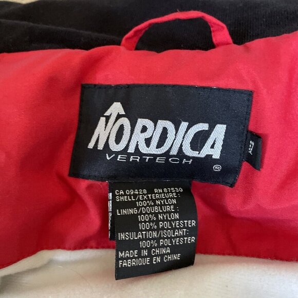 VTG Nordica Insulated Winter Ski Jacket Women's 12 Red Waterproof Thermolite - Picture 12 of 16